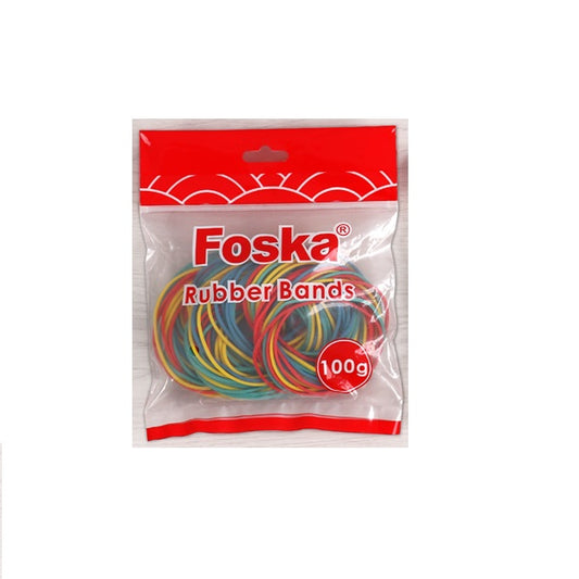 Bag of Assorted Coloured Rubber Bands 100g
