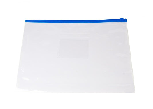 Pack of 12 A4 Blue Zip Zippy Bags