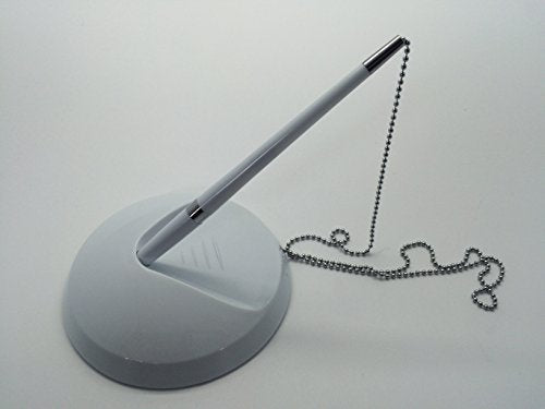 White Reception Counter Pen on Chain