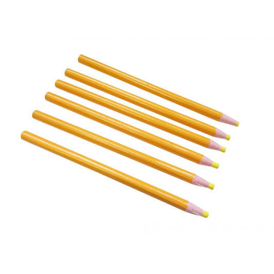 Pack of 12 Yellow Chinagraph Pencils by Janrax - Peel Off China Markers