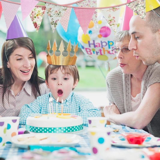 JA005 Pink Vintage Print Bunting 10m with 20 Pennants
