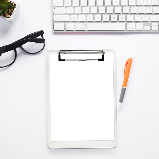 A5 Clear Translucent Clipboard - with Ruled Side