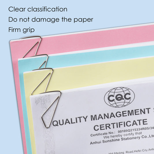 Pack of 50 Nickel Ideal Butterfly Shape 40mm Paper Clips