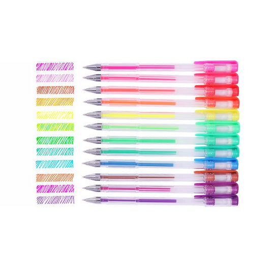 Pack of 6 Vibrant Neon Colours Gel Pens