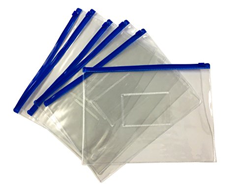 Pack of 12 A5 Blue Zip Zippy Bags