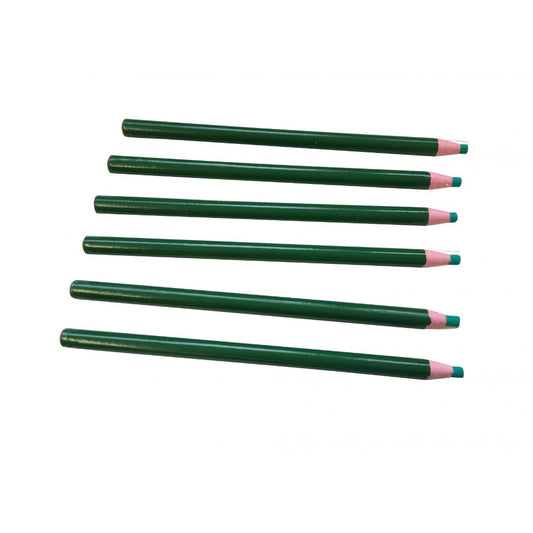 Pack of 12 Green Chinagraph Pencils by Janrax - Peel Off China Markers