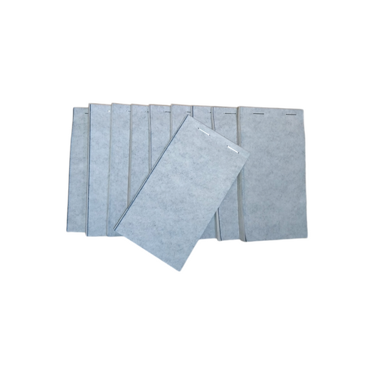 Pack of 10 76mm x 140mm Plain White Duplicate with Carbon Service Pads