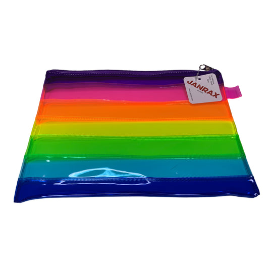 A5 Rainbow Coloured Rainbow Pencil Case