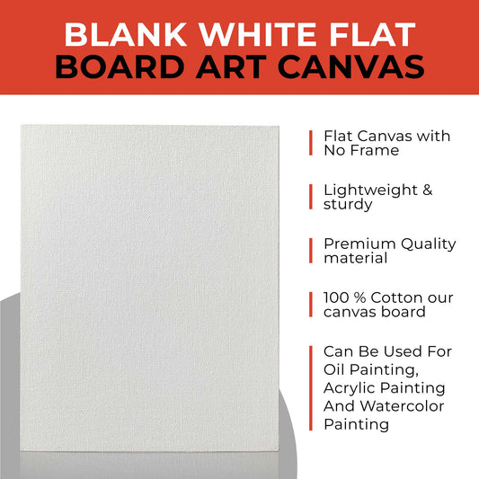 30x30cm Blank White Flat Stretched Board Art Canvas By Janrax