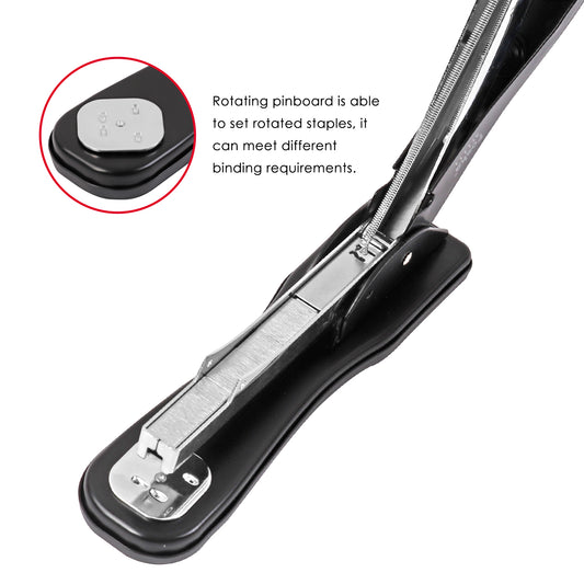 Large Metal Desk Stapler with Rotating Pin Board