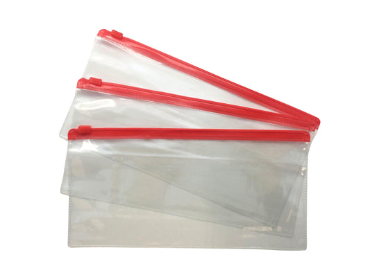 Pack of 12 DL Red Zip Zippy Bags - Janrax 708513