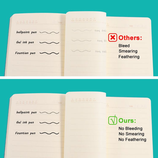 Single A5 96 Sheets Ruled PU Leather Hardcover Notebook with Elastic Closure