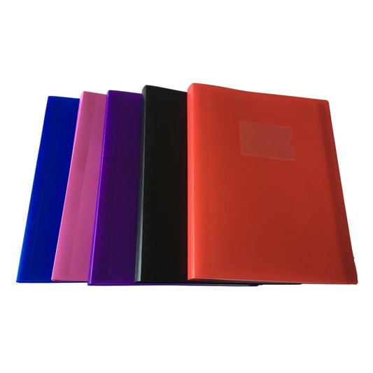 A4 Pink Flexible Cover 100 Pocket Display Book