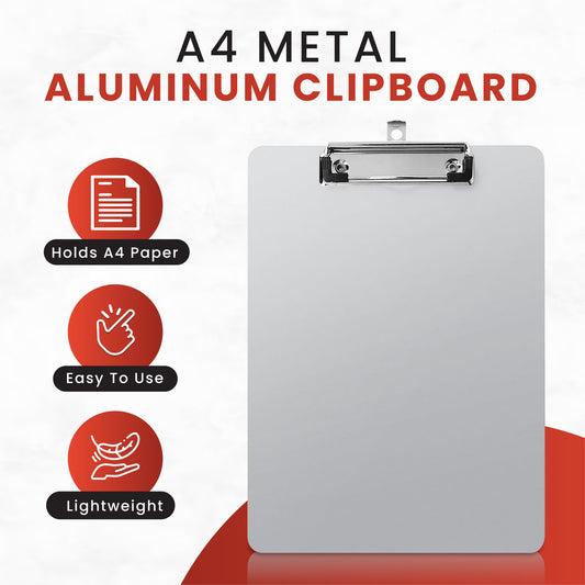 Janrax A4 Aluminum Clipboard Flat Clip