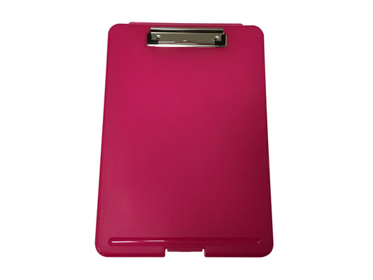 A4 Pink Clipboard Box File - Storage Filing Case