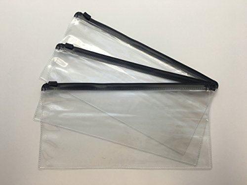 Pack of 12 DL Black Zip Zippy Bags