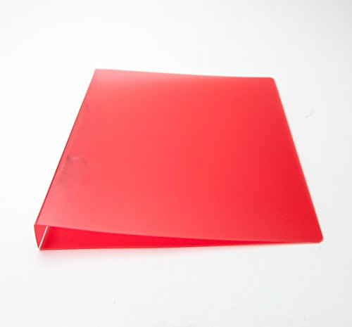 A4 Slim Red Translucent Ringbinder