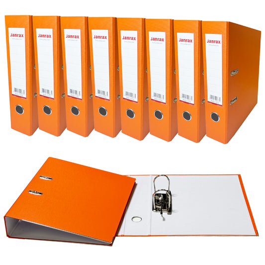 A4 Orange Paperbacked Lever Arch File by Janrax