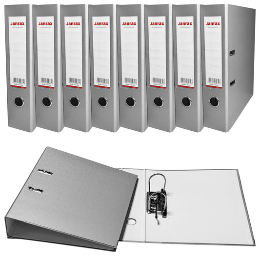A4 Grey Paperbacked Lever Arch File by Janrax