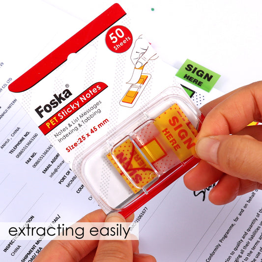 Pack of 100 "Sign Here" Sticky Index