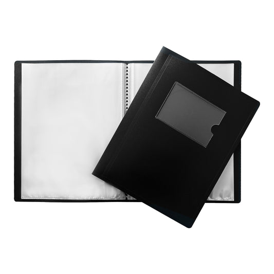 A5 Black Flexible Cover 10 Pocket Display Book