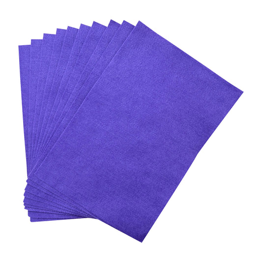 Pack of 10 A4 Purple Coloured Felt 180gsm Sheets
