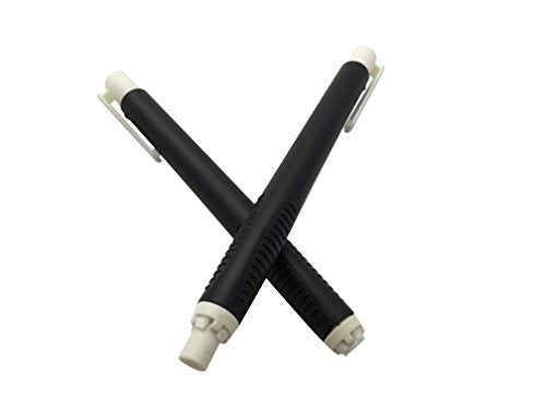 Janrax Click Eraser - Black Pen Barrel with Easy Grip