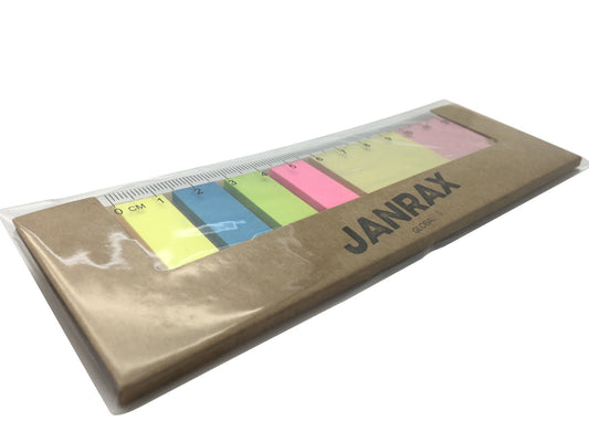 Janrax Sticky Notes Set with Rule