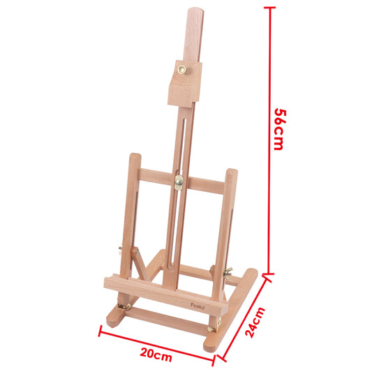 Beech Wood Antique Adjustable Painting Stand Display Tripod Easel 20 x 24 x 56cm
