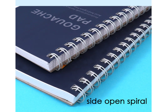 A4 32 Sheets Side Spiral Open Gouache Pad