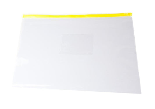 Pack of 12 A3 Yellow Zip Zippy Bags