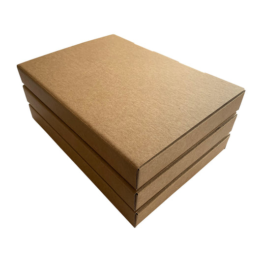 Pack of 3 A4 Kraft Box Files 3.5cm Depth