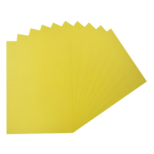 Pack of 100 A4 Light Yellow Coloured Paper 75gsm Sheets