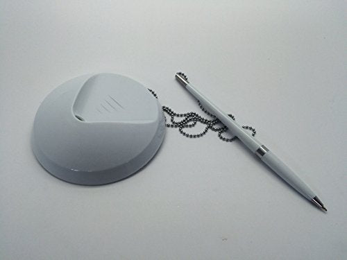 White Reception Counter Pen on Chain