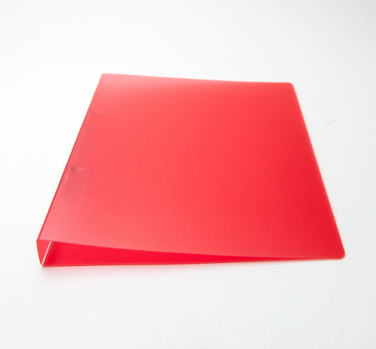 A5 Slim Red Translucent Ringbinder