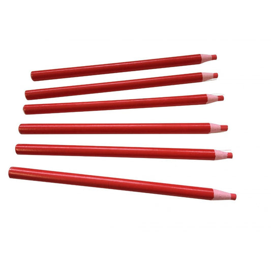 Pack of 12 Red Chinagraph Pencils by Janrax - Peel Off China Markers