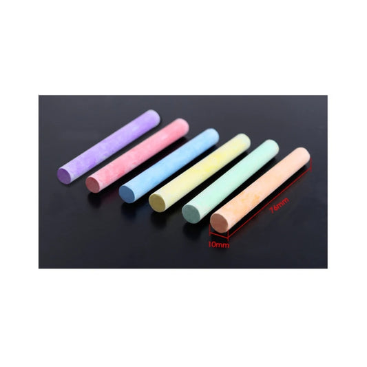 Box of 12 Assorted Coloured Chalk Sticks - Blackboard