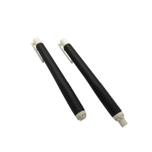 Janrax Click Eraser - Black Pen Barrel with Easy Grip