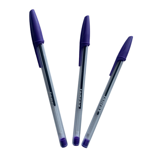 Box of 50 Purple Ballpoint Pens Smooth Glide by Janrax