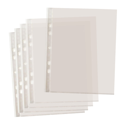 Pack of 20 A5 Glass Clear Punched Pockets by Janrax
