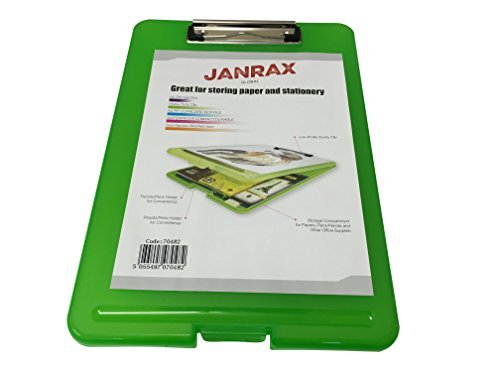 A4 Green Clipboard Box File - Storage Filing Case