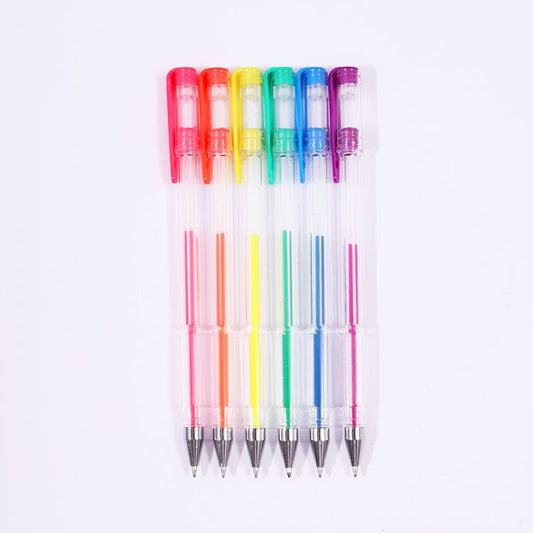 Pack of 6 Vibrant Neon Colours Gel Pens