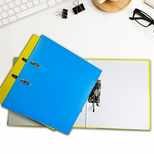 A4 Yellow Paperbacked Lever Arch File by Janrax