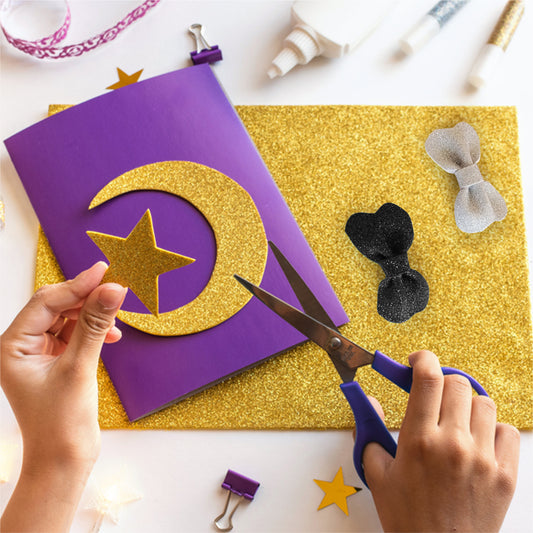 Pack of 10 A4 Purple Coloured Glitter Card 230gsm Sheets