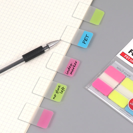 Pack of 45 PET Sticky Index Page Markers 25 x 38mm