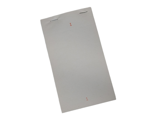 Pack of 10 95mm x 165mm Plain White Numbered Service Pads