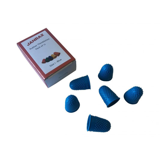 Blue No.1 Rubber Thimblettes Pack of 12
