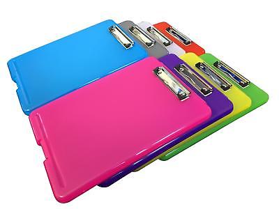 Pack of 8 Assorted Colour A4 Clipboard Box Files