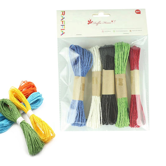 Pack of 5 10m Strand Paper Rope Reels