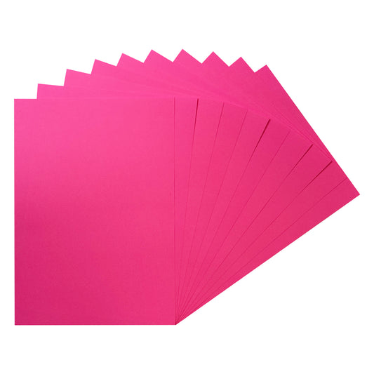 Pack of 100 A5 Fluorescent Fuchsia Pink Coloured Paper 75gsm Sheets